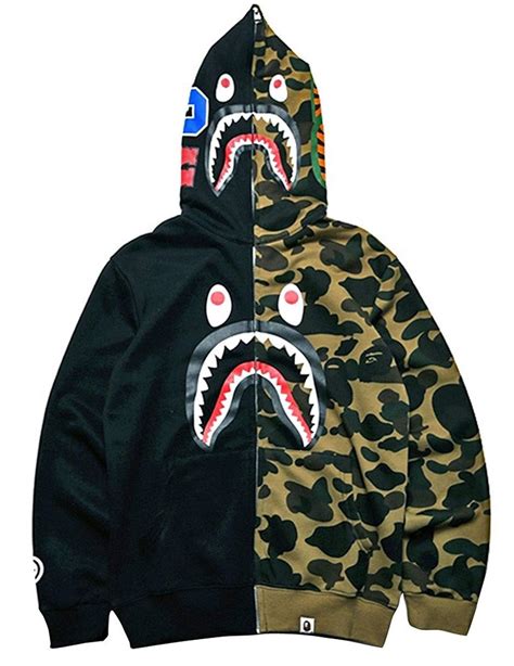 fake bape clothes - Bape hoodie shark real.